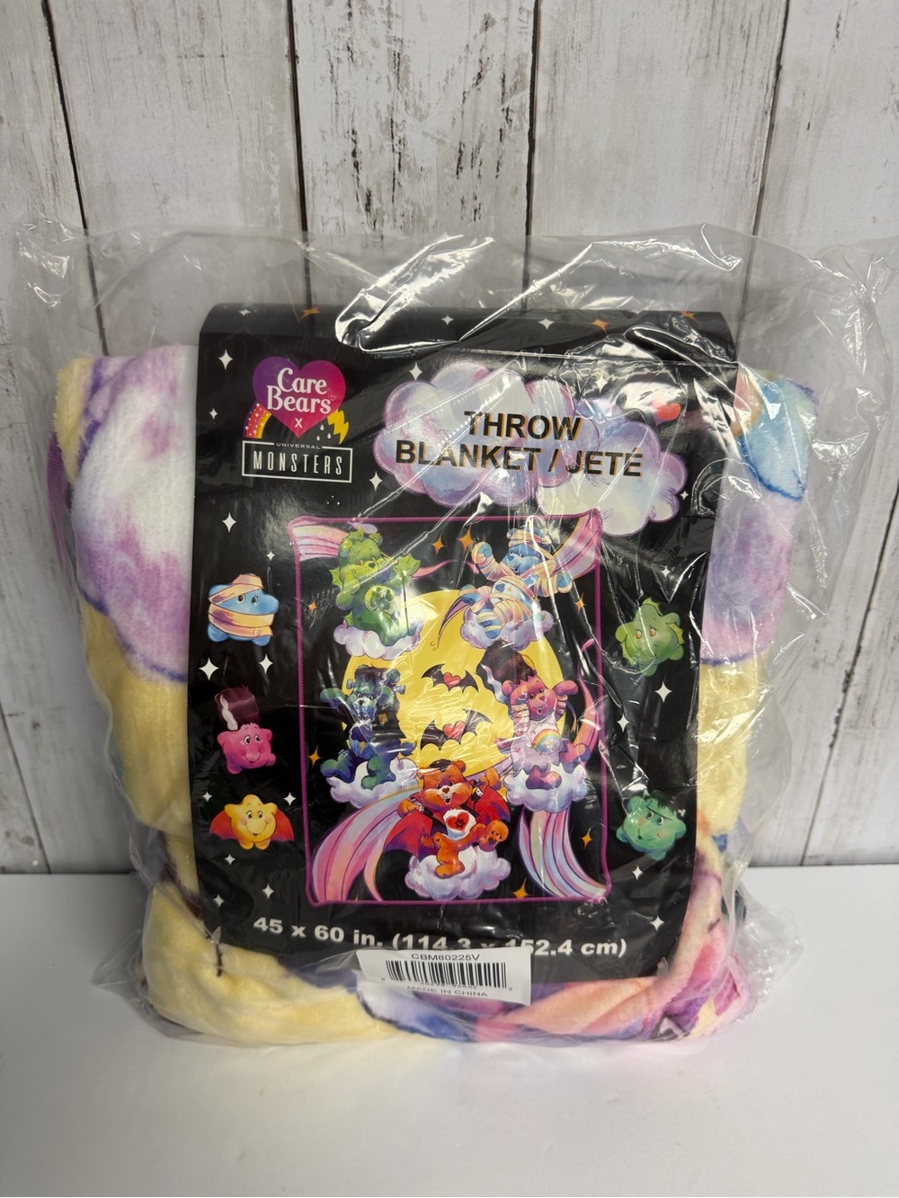 Care Bears x Universal Monsters 45x60 Throw Blanket NWT Sealed